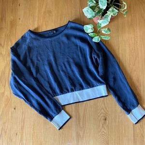 Theory Silk Blouse with Elastic Detailing